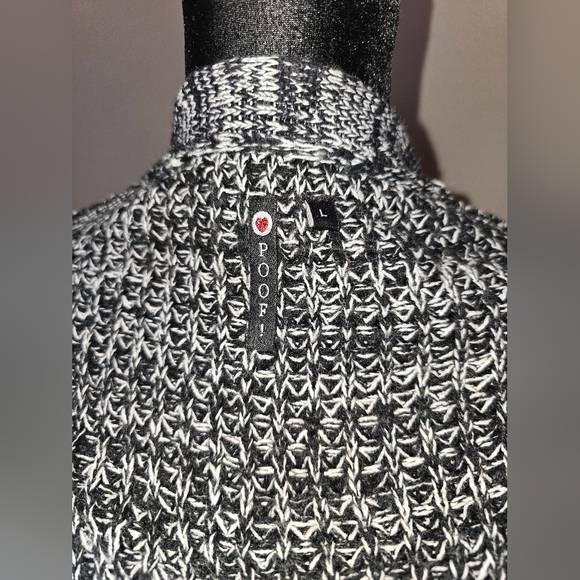 POOF -  LONG SWEATER CARDIGAN - Women's size Large - Picture 3 of 3